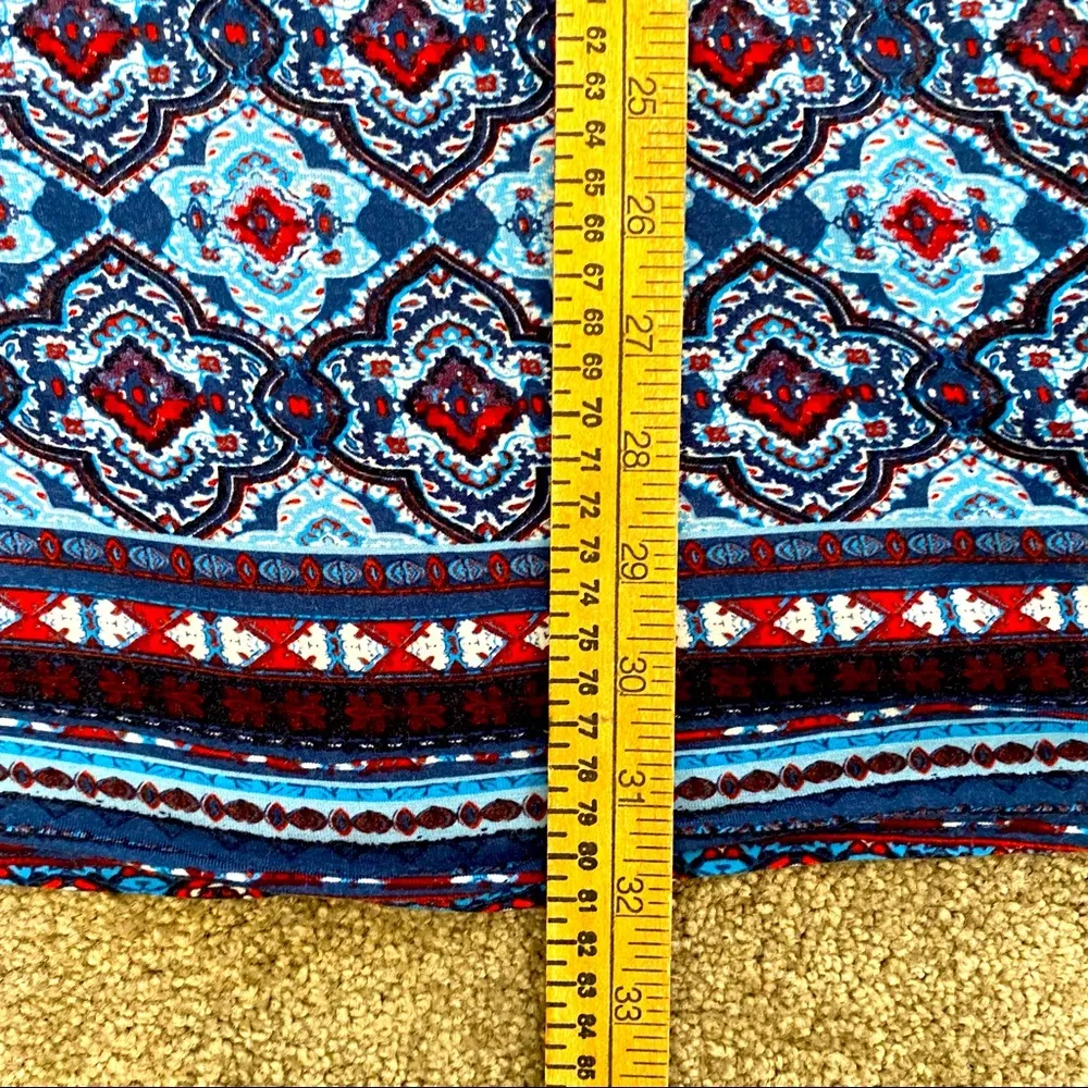 Soulmates || Blue/red/white print sleeveless tunic top - Image 8