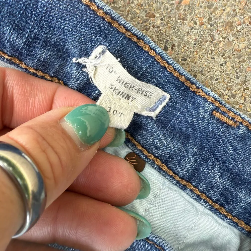 Madewell Tall 10" High-Rise Skinny Jeans: Drop Step-Hem Edition 30T Style J9402 - Image 5