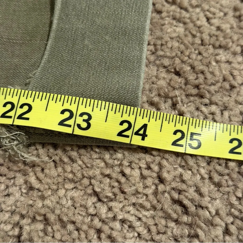 Olive Gray Distressed Women Capri Jeans - Image 6