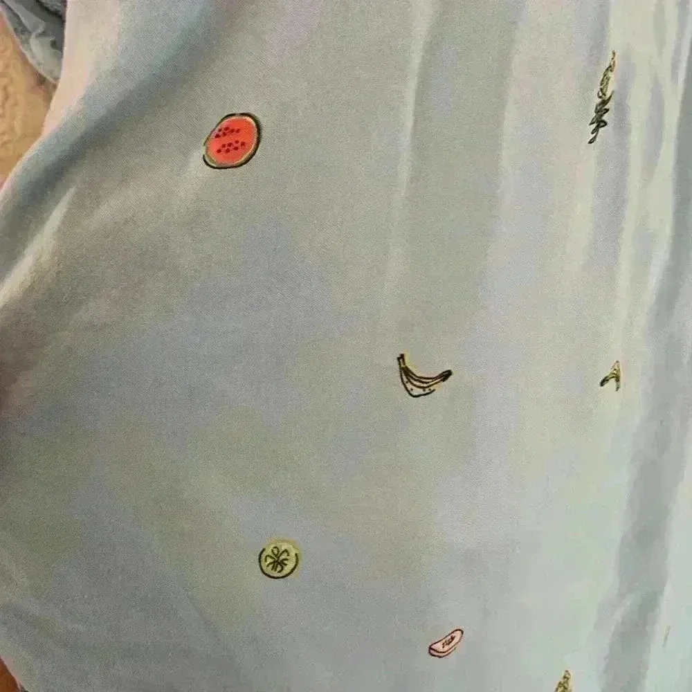 A New Day fruit shirt sz XL preppy summer lightweight resort wear Beachy *flaw - Image 10