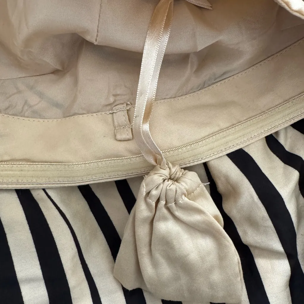 NWOT Anthropologie Moulinette Soeurs Strapless Black and Cream Dress, size 6 - Image 5