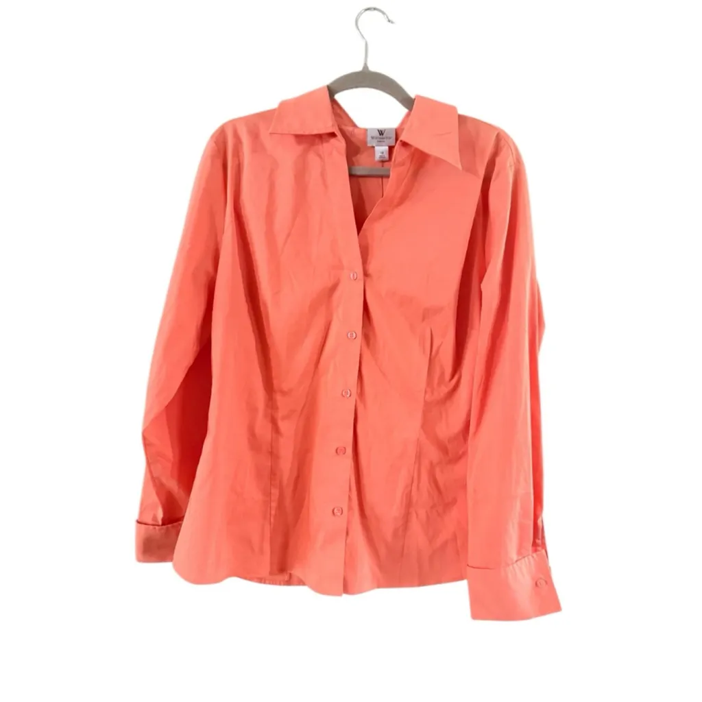 Women's Worthington Coral Button Down Shirt Plus Size 18 - Image 2