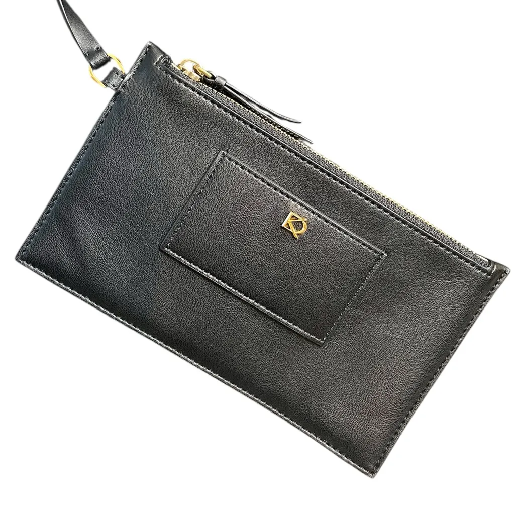 Donna Karan Laser Cut Oversized Hobo Baldwin Shoulder Bag w/ Matching Pochette - Image 6