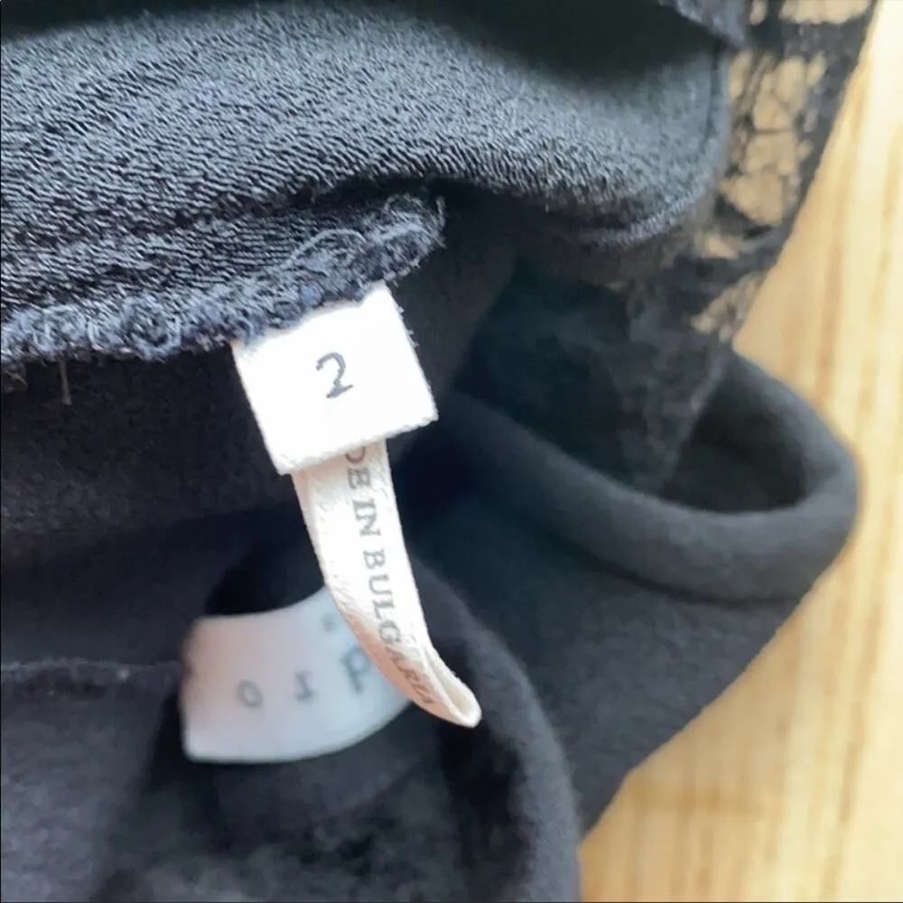 Sandro Paris Black Sleeveless Lace Cutouts Mini Shift Dress Womens 2 Formal - Image 13