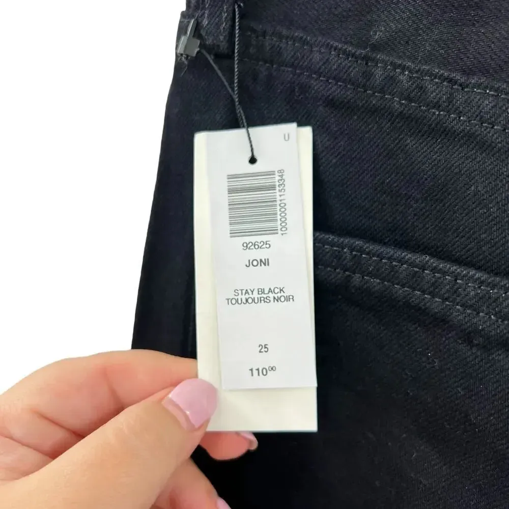 Aritzia Denim Forum The Joni High Rise Loose Jeans Baggy Denim Black Size 25 29L - Image 10