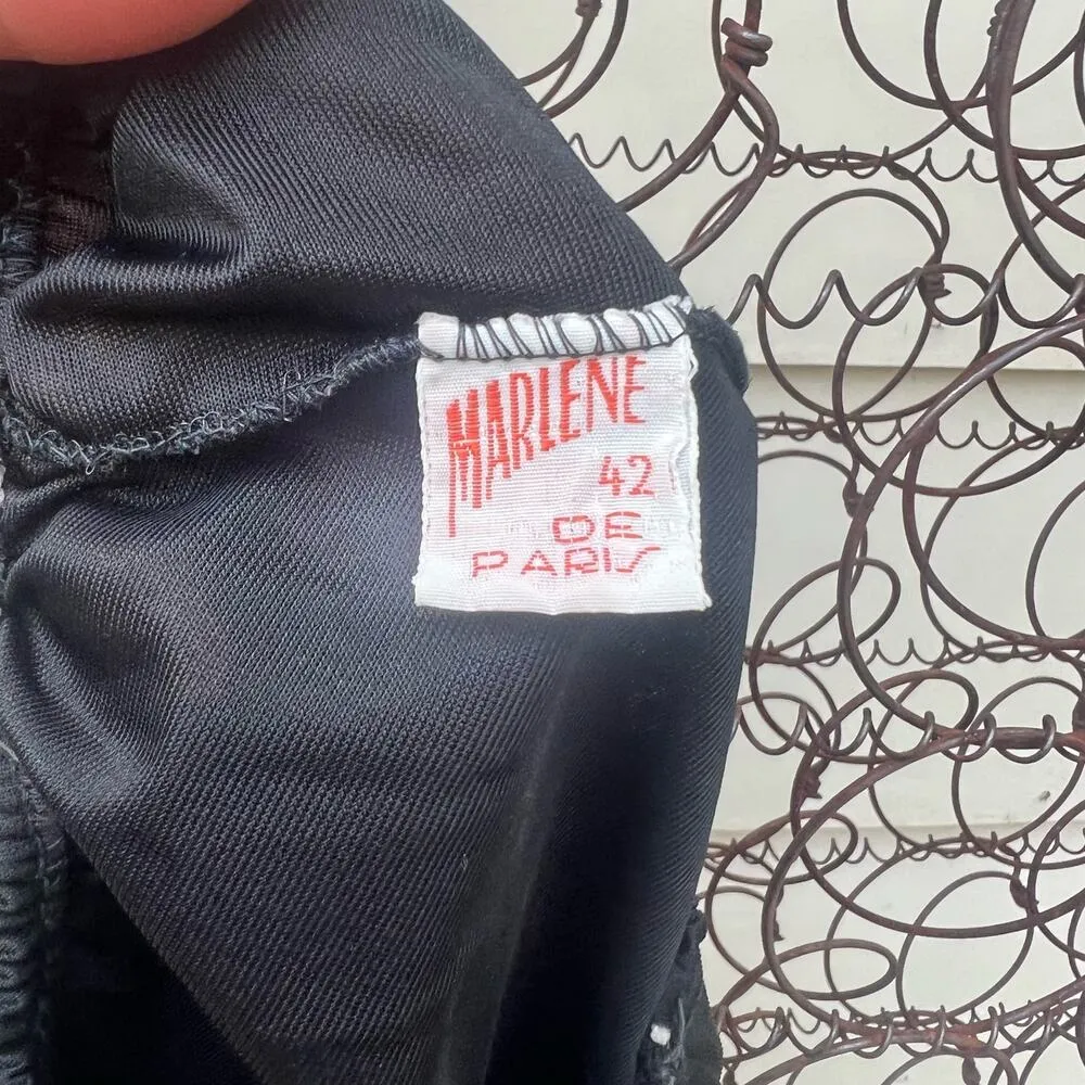 Vintage Marlene De Paris Black Skirt Slip Size 42 (small) - Image 3
