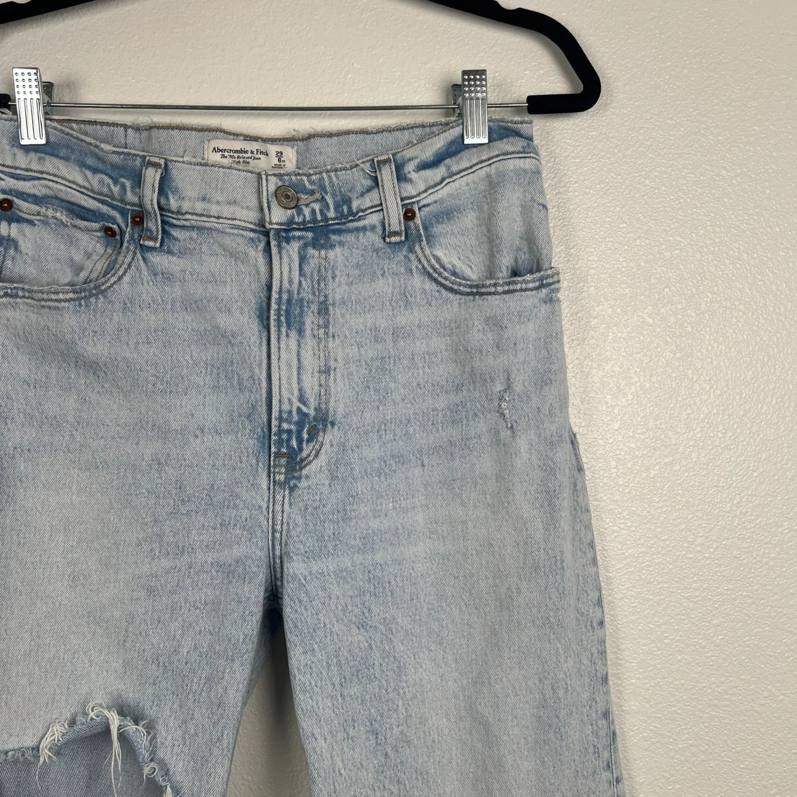 Abercrombie & Fitch Women's‎ 90's Relaxed High Rise Jeans Sz 29XS - Image 2