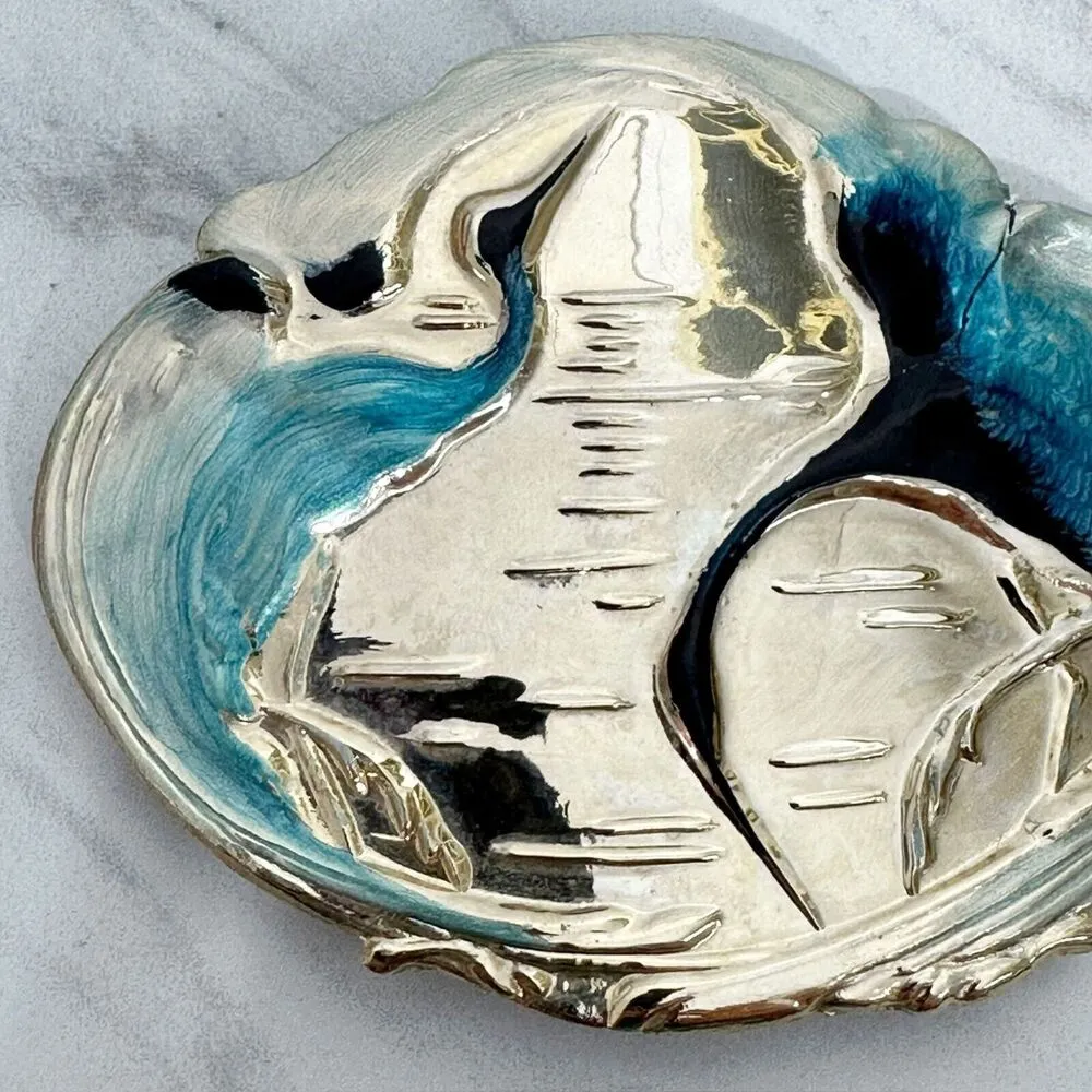 Charmant Belts Vintage Gold Tone Birds Cranes Cinch Belt Buckle - Image 4