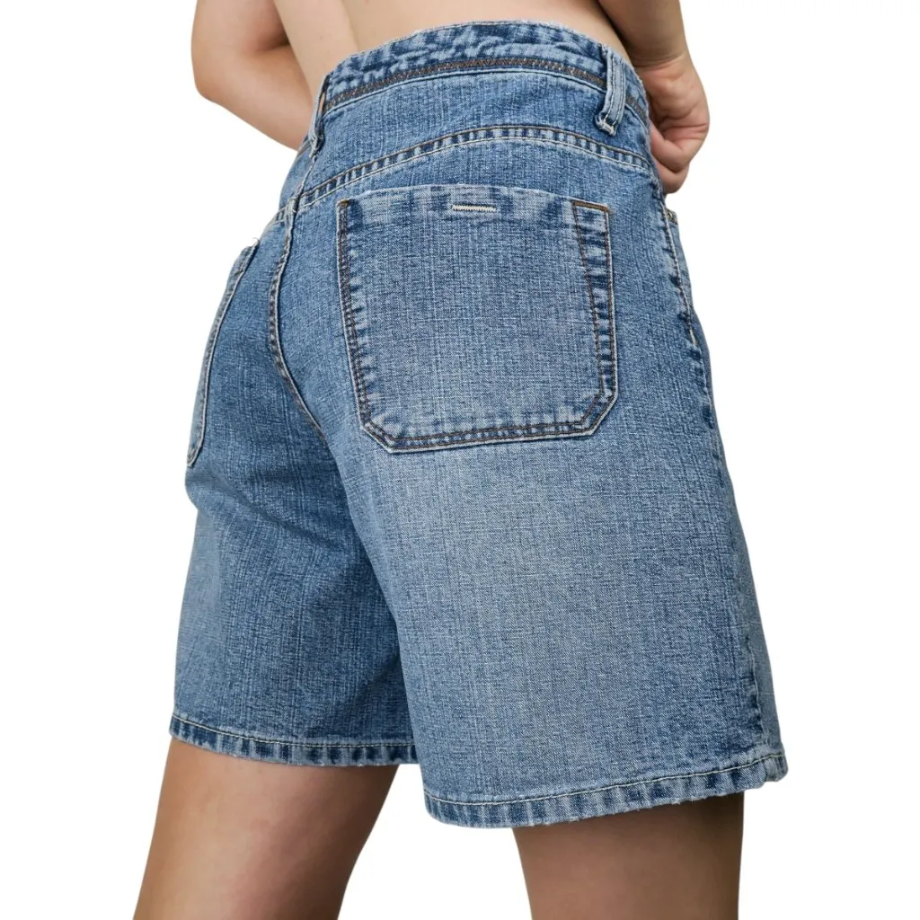 Vintage 90s Faded Glory Blue Denim Shorts - Image 2