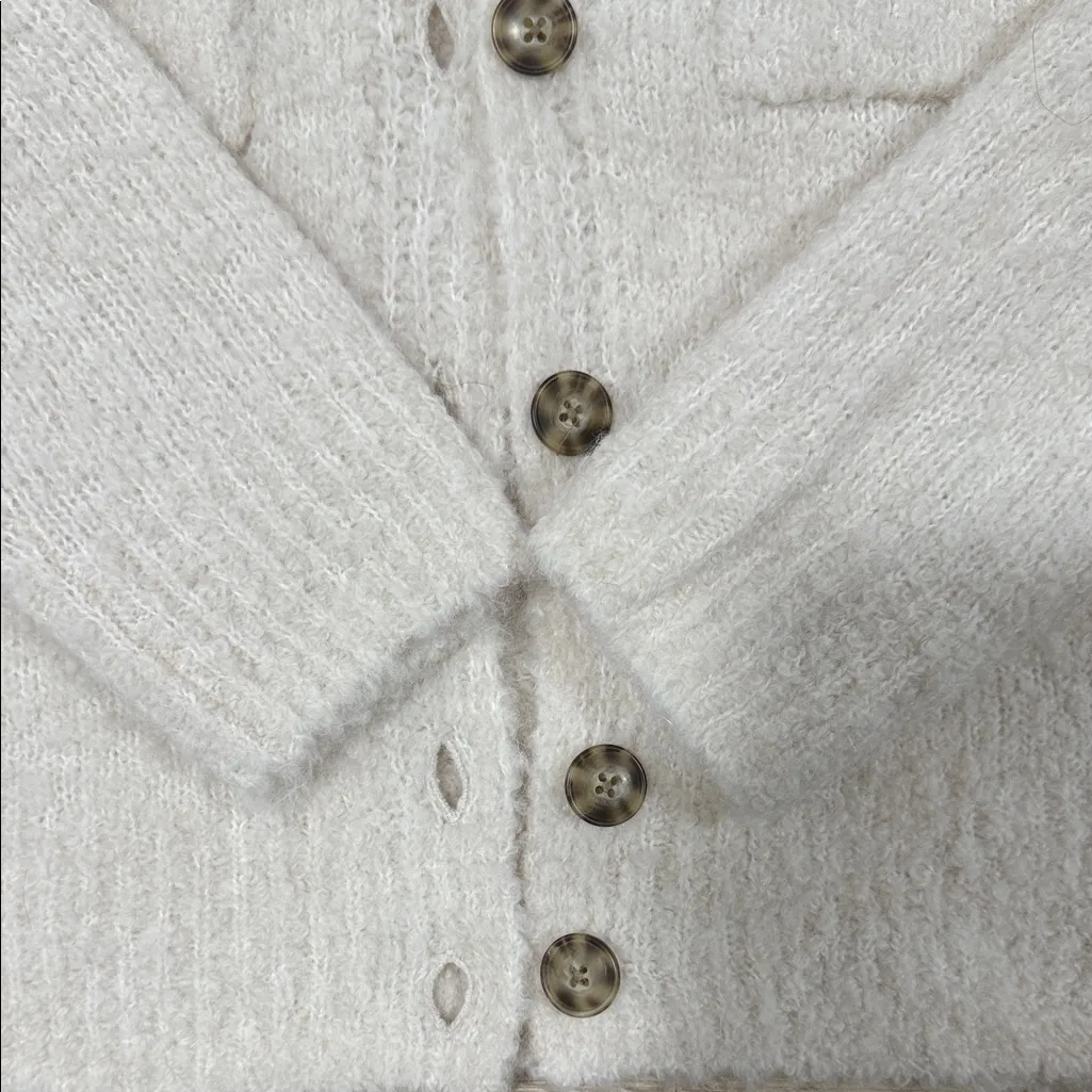 Madewell Ivory Wool Cardigan - Image 4