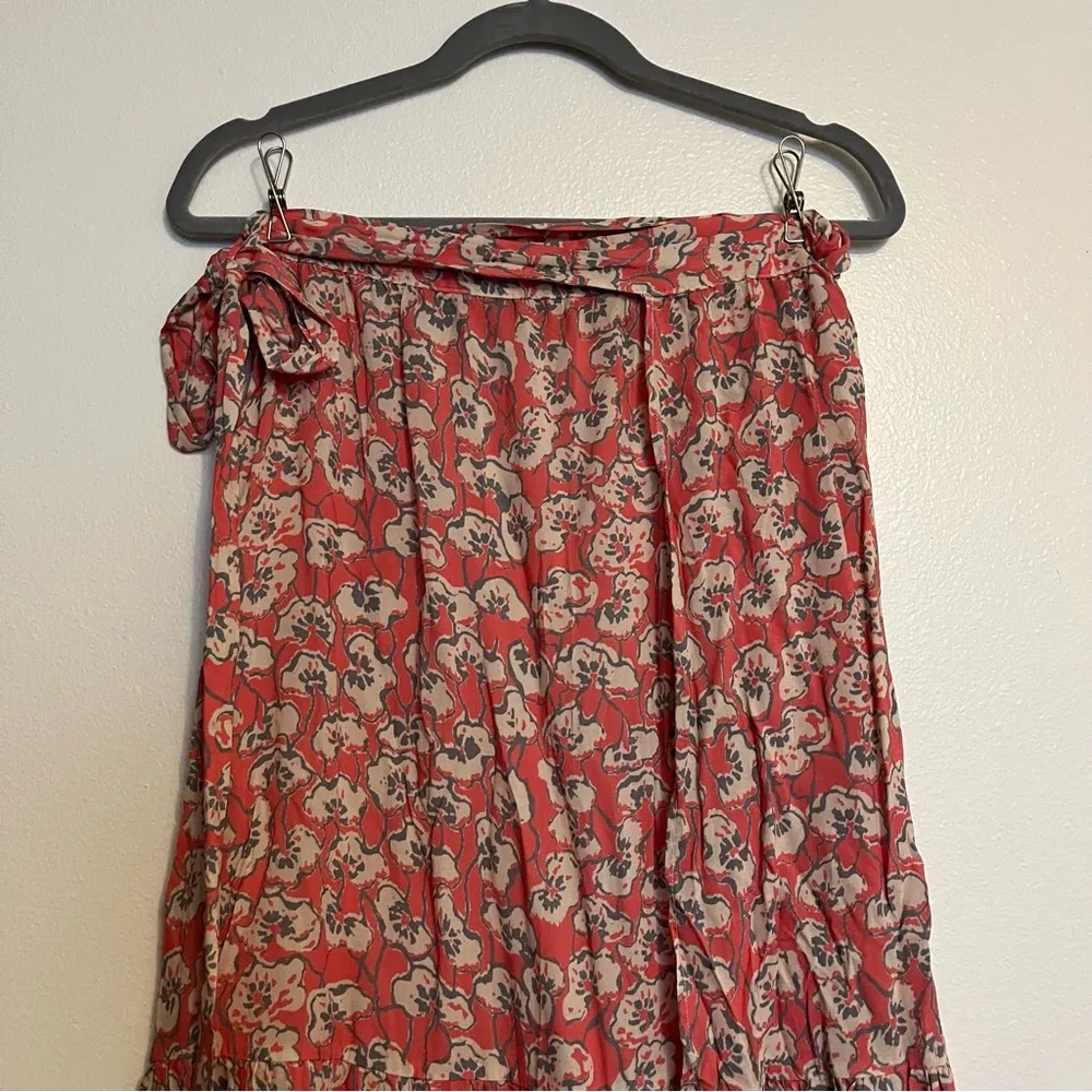 Eberjey Flor Roza Wrap Skirt in Hibiscus Floral Print Size Medium / Large - Image 3