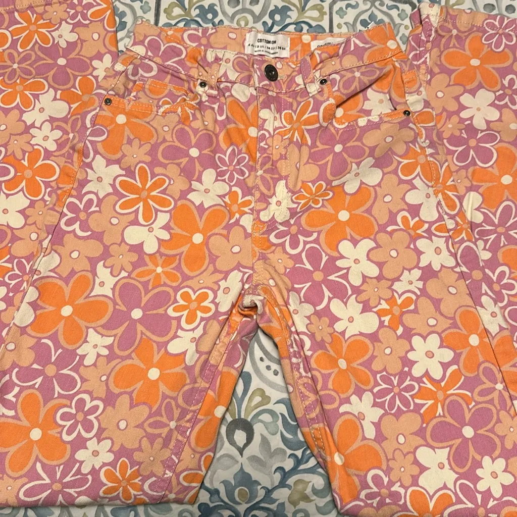 Funky floral flare jeans - Image 4