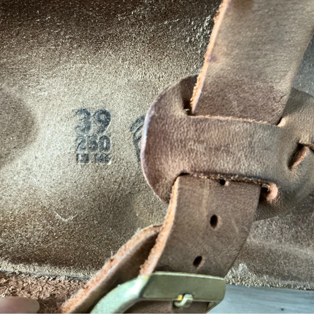 Birkenstock Gizeh braided sandal cognac women’s Sz 39 oiled leather - Image 9