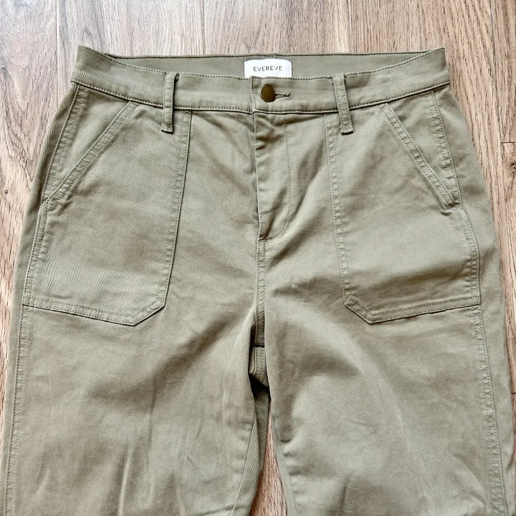 Evereve Payton Utility Ankle Slit Pant in Olive Green Size 28 - Image 6