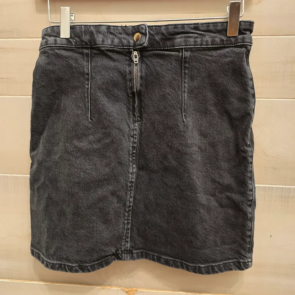 {6} Free People We The Free Midnight Magic Black Denim Skirt - Image 3