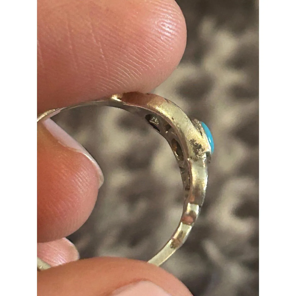 Z19 size 6 ring silver plated Bobby pin - Image 3