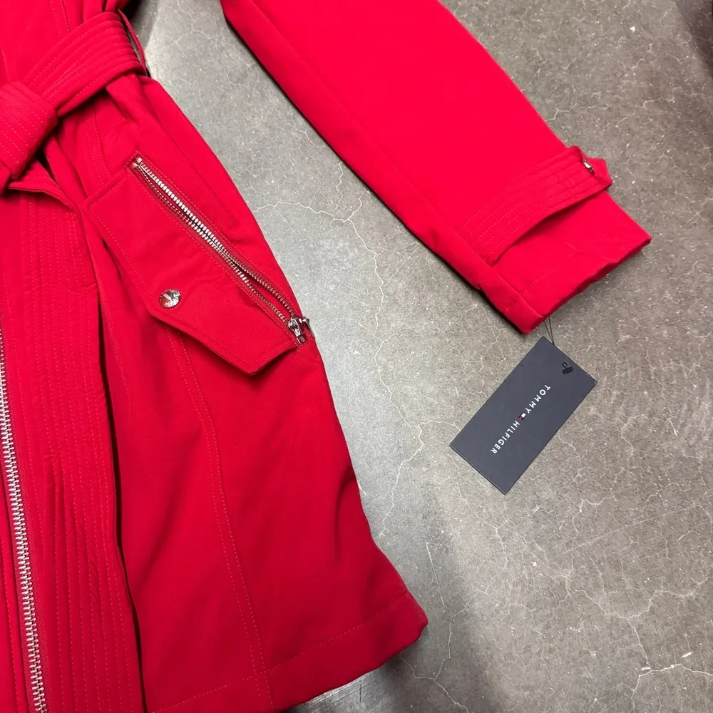 Tommy Hilfiger women's trench coach size xs Red - Image 5