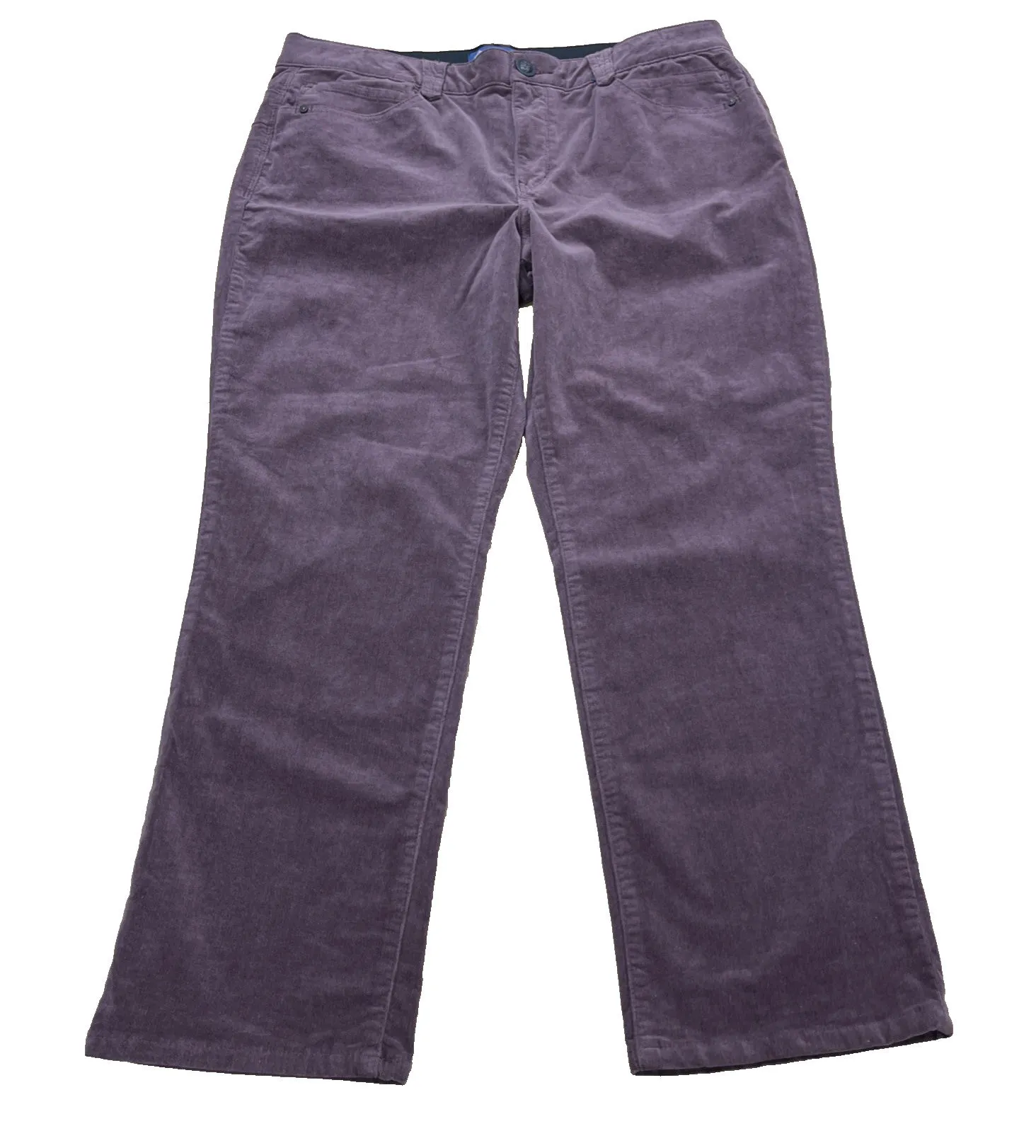 Democracy Ab Solution Corduroy Straight Leg Stretch Trouser 18P Purple Comfort - Image 1