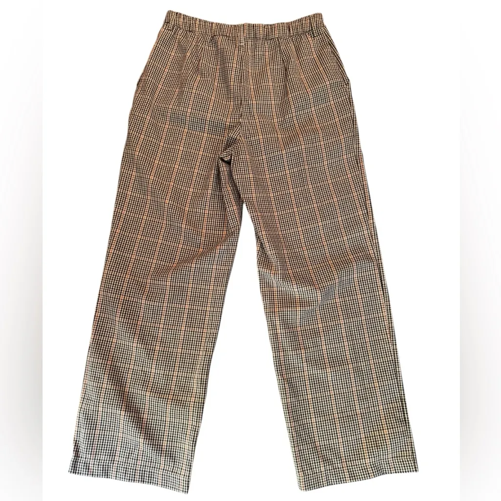H&M Plaid Work Pants Womens Large Stretch Waist - Image 4