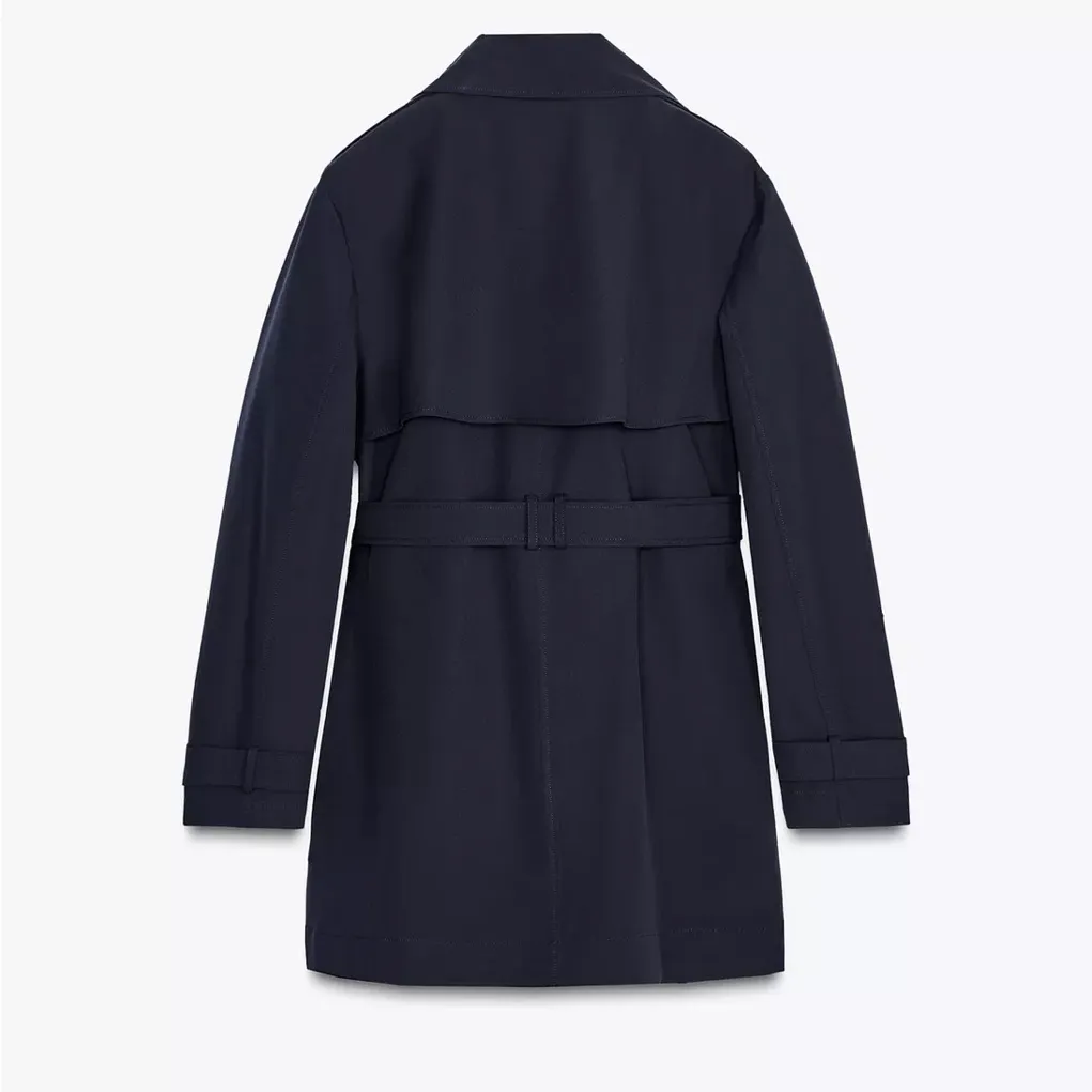 NWT ZARA BELTED MIDI TRENCH COAT SIZE XS - Image 3