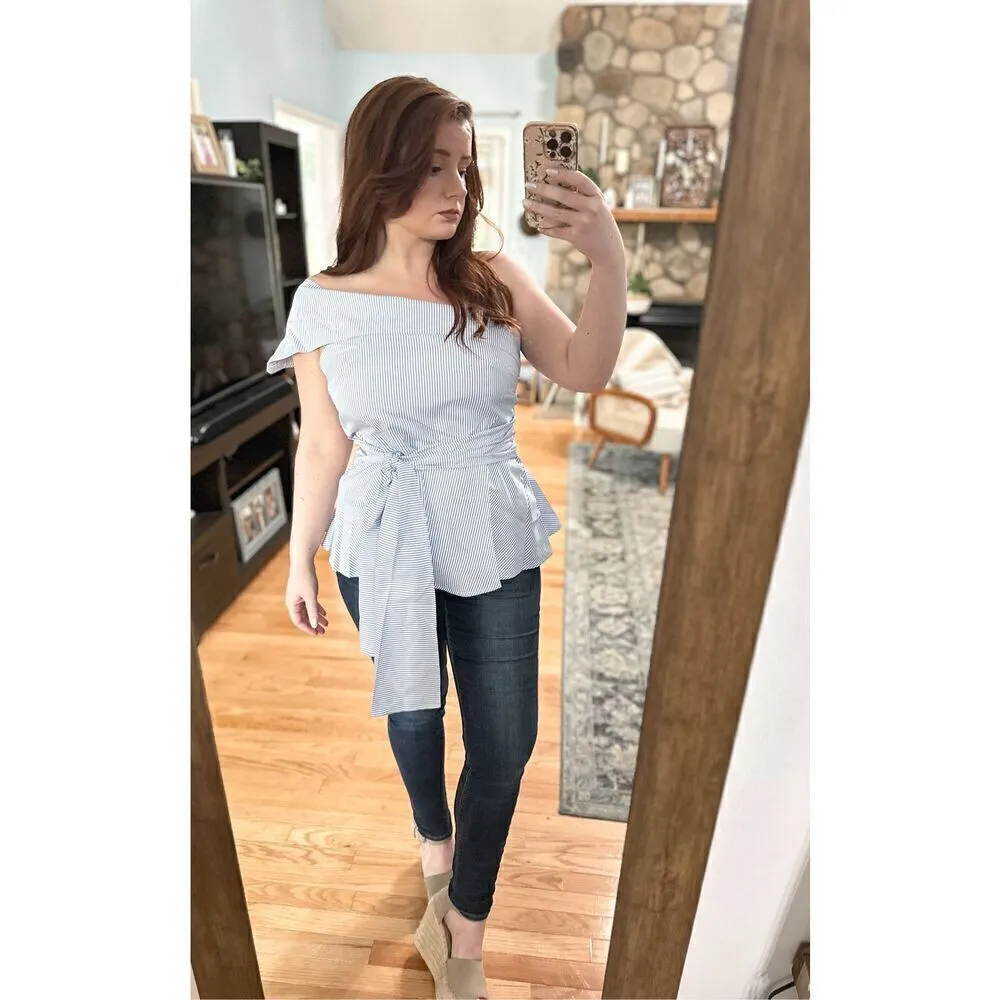 One shoulder sailor top White Size L - Image 8