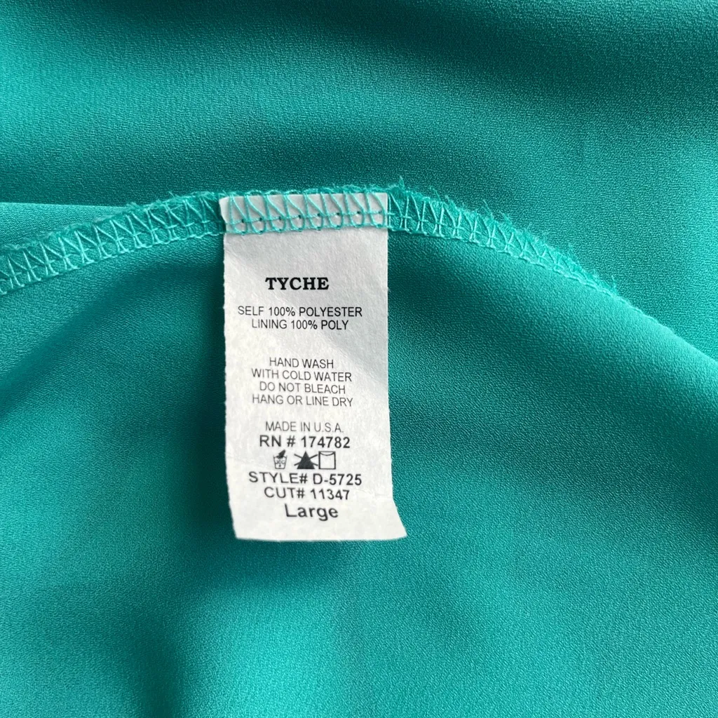 TYche Vibrant Leaf Print Sleeveless Top dress L - Image 6