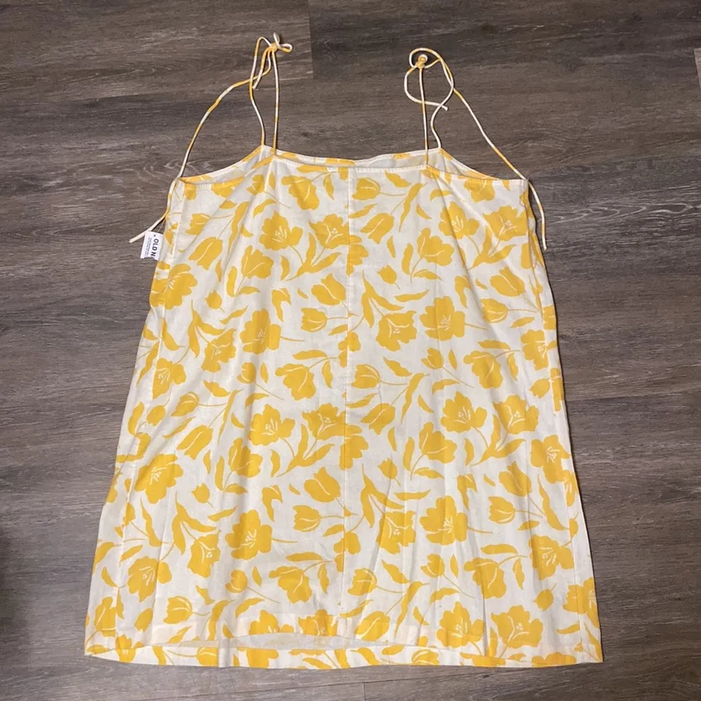 Old Navy Yellow Floral Print Linen Blend Mini Dress Size XXL - Image 2