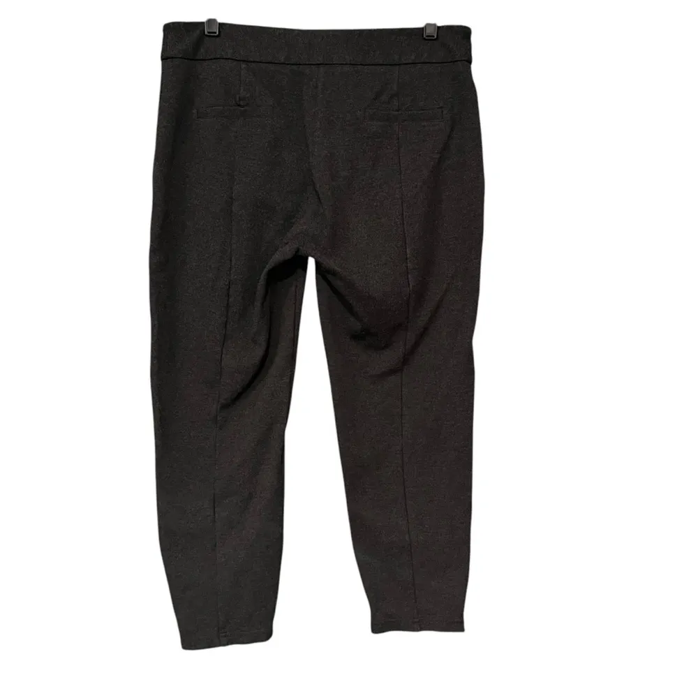 Betabrand Charcoal Cigarette Slim Zip Ankle Ponte Knit,  Sz L (short-petite) - Image 2