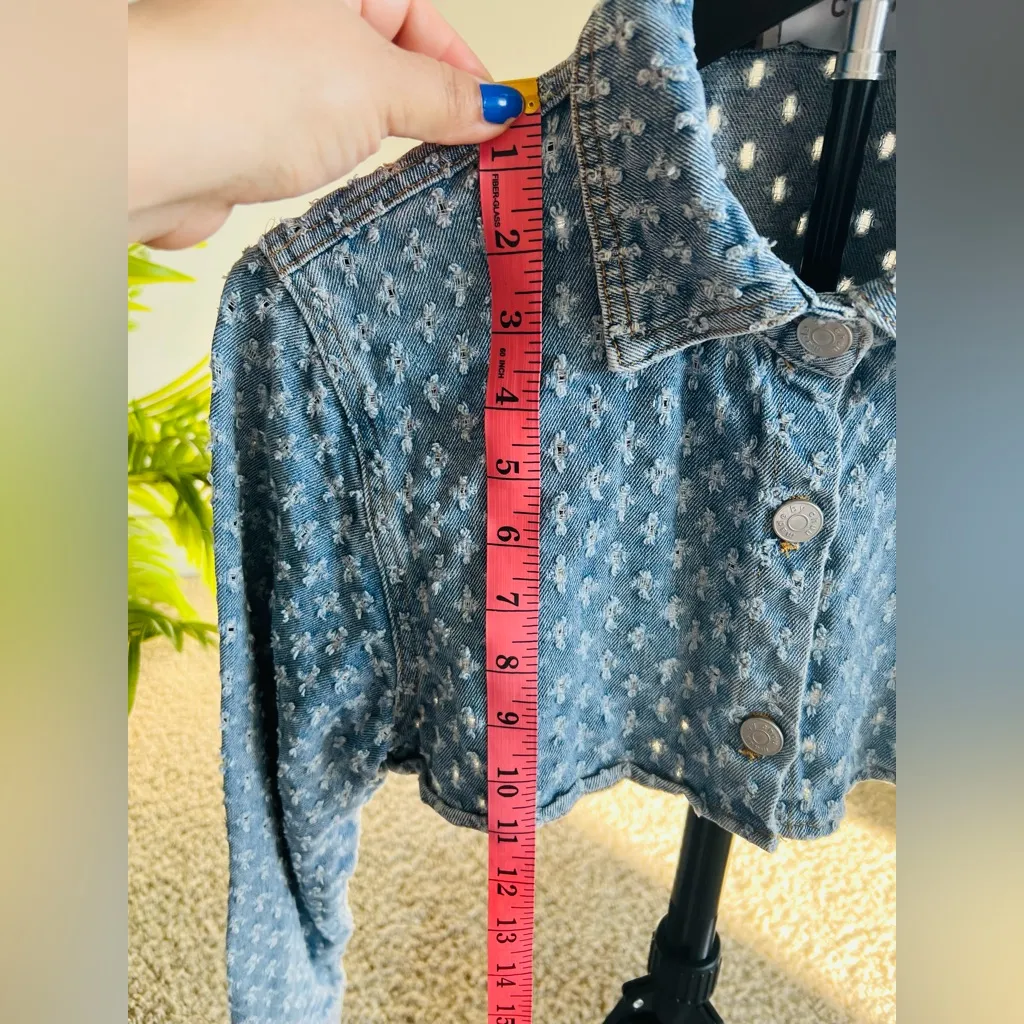 CHUU cropped denim jacket Blue Size undefined - Image 4