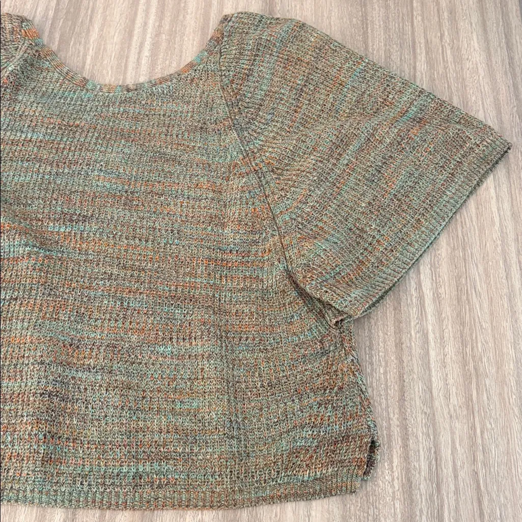 A by Anthropologie Drop Shoulder Short Sleeve Knit Sweater Women’s Size Large - Image 4