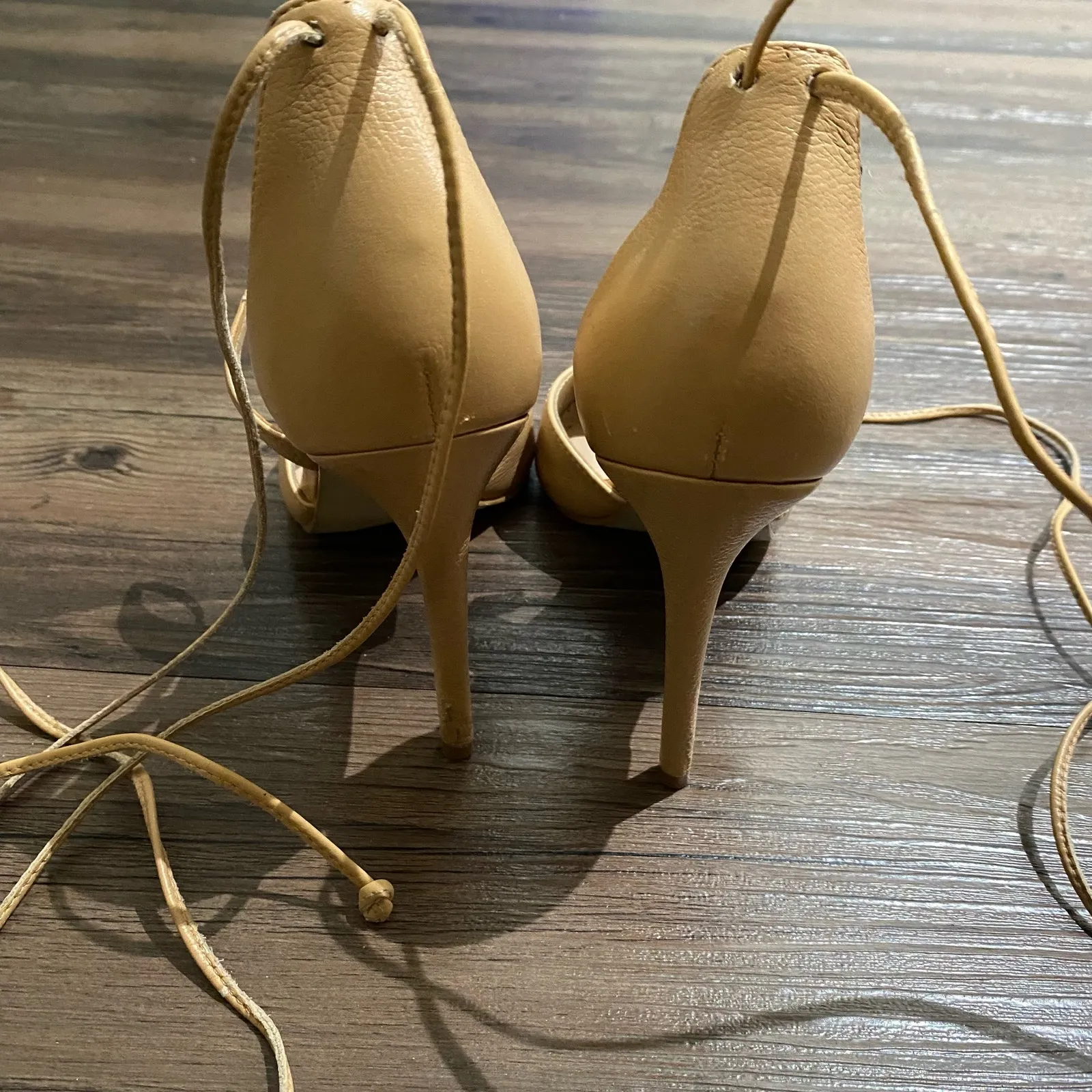 Steve Madden sz‎ 7M tan strap up stilletto heels - Image 6