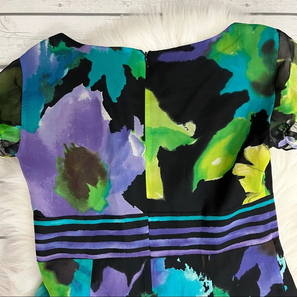 Jones New York Floral Silk Dress - Image 4