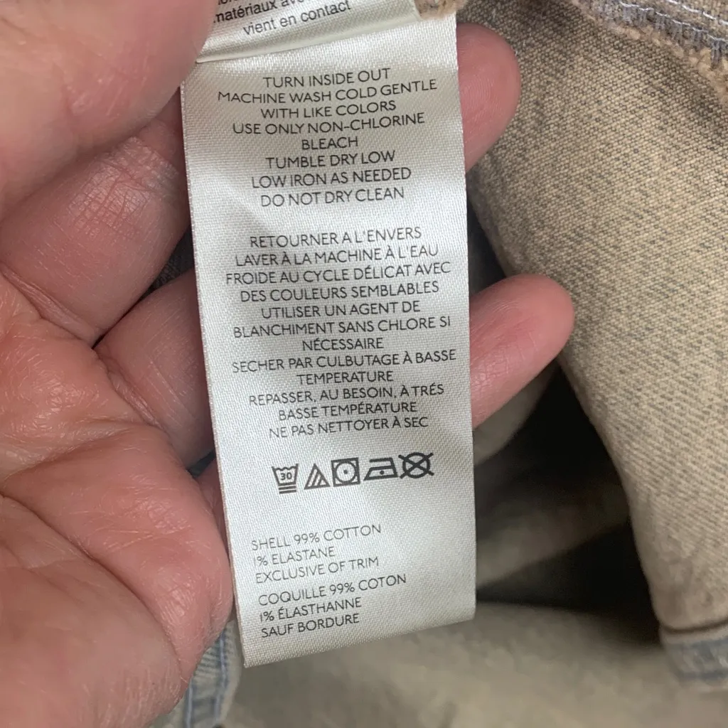 Pilcro size medium denim corset midi dress light wash drop waist - Image 9