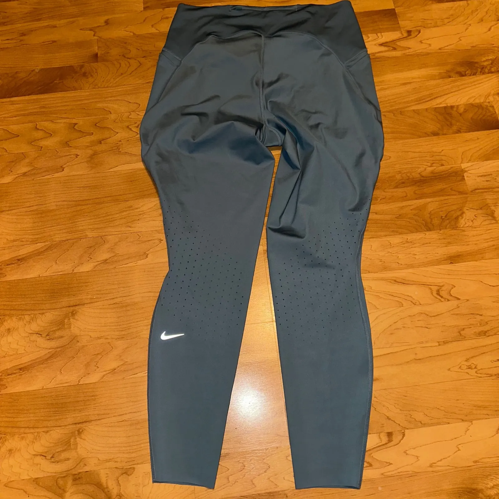 Nike Women's Swift 7/8 Dri-FIT‎ Running Leggings Womens XL Teal - Image 9