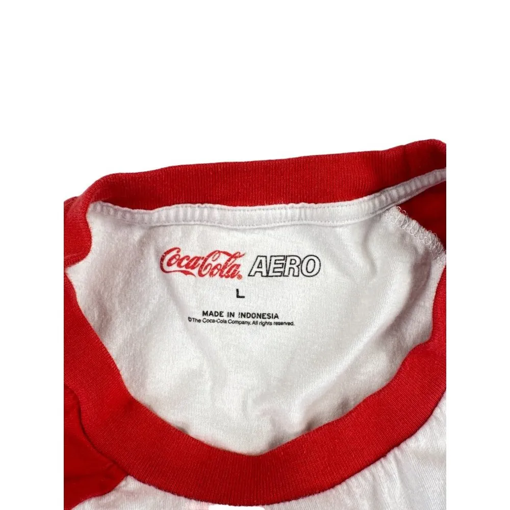 Aeropostale - Coca Cola Classic Logo T Shirt in White and Red - Image 4