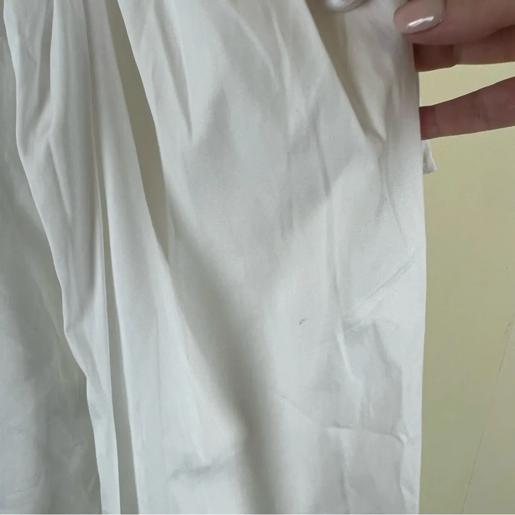 Open Edit White Cold Shoulder Cotton Poplin Top Size Small - Image 7