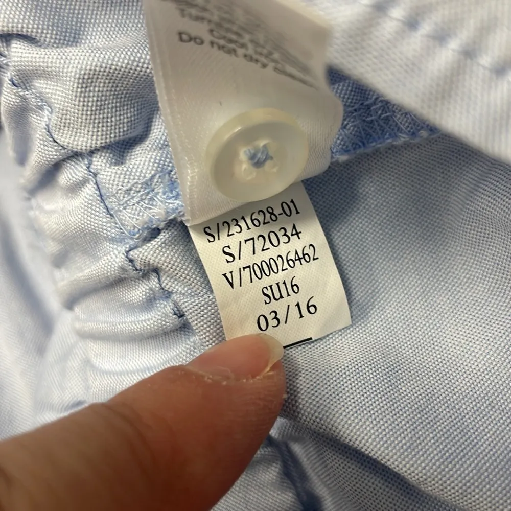 Athleta Derek Lam Blue Button Up Short Sleeve Top Small Athleisure Collab - Image 6