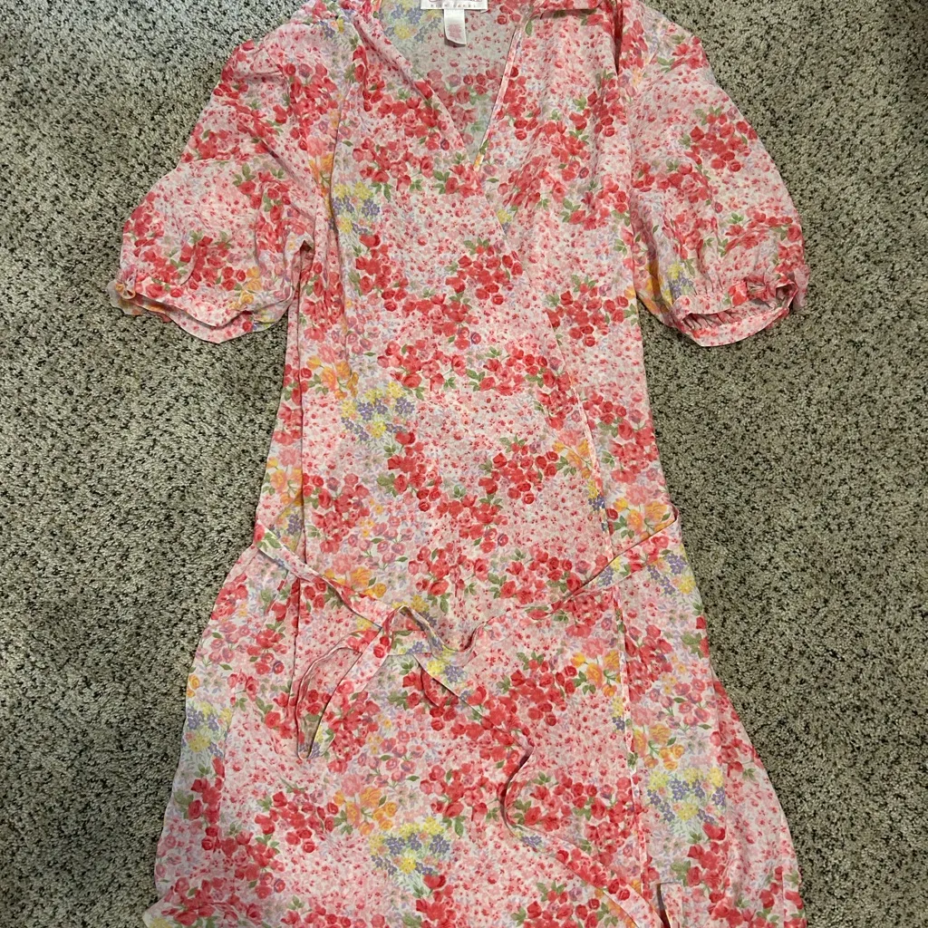 Oscar de la Renta Pink Floral Dress/robe - Image 4