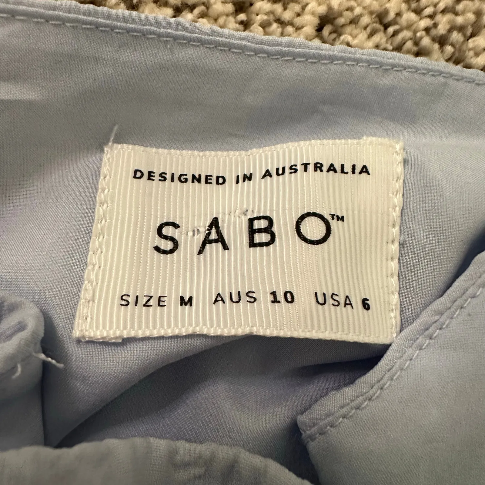 Sabo light blue lace up tie front tank top size M - Image 7