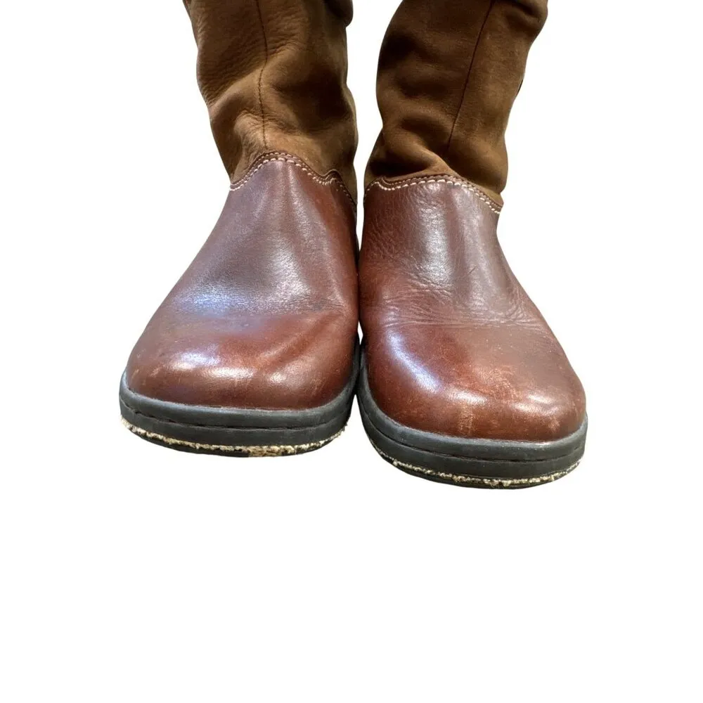 Hush Puppies Womens Brown Leather Mid-Calf Winter Boots 6M SKU 6867 - Image 5