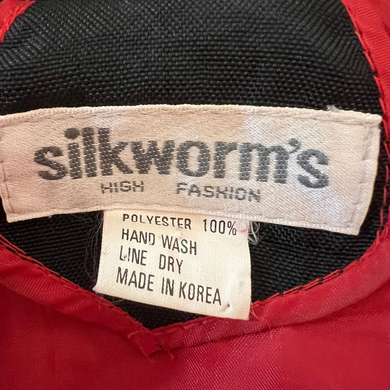 Vintage Silkworm's Red Black Contrast Double Breasted Duster Trench Avant 2XL Size XXL - Image 8