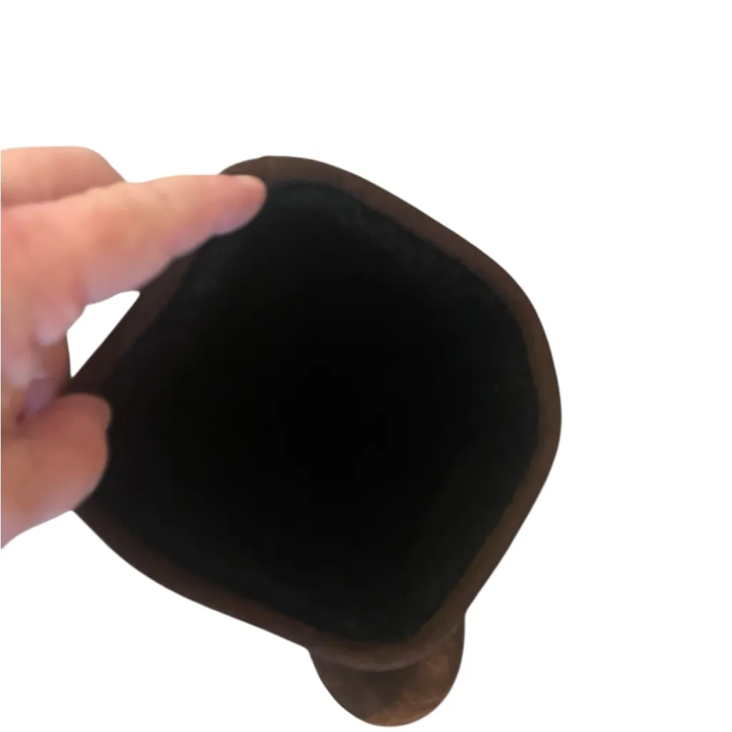 VTG Ed Hardy Montana Brown Suede Boots Y2K Eagle Studded Mid Calf  Embroidered - Image 12