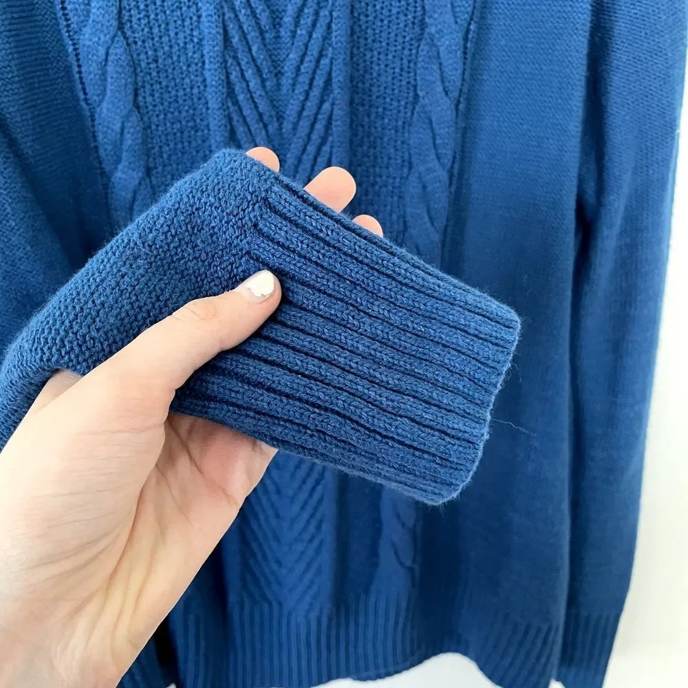 Faded Glory blue v-neck casual pullover sweater knit cold weather style size XXL - Image 4