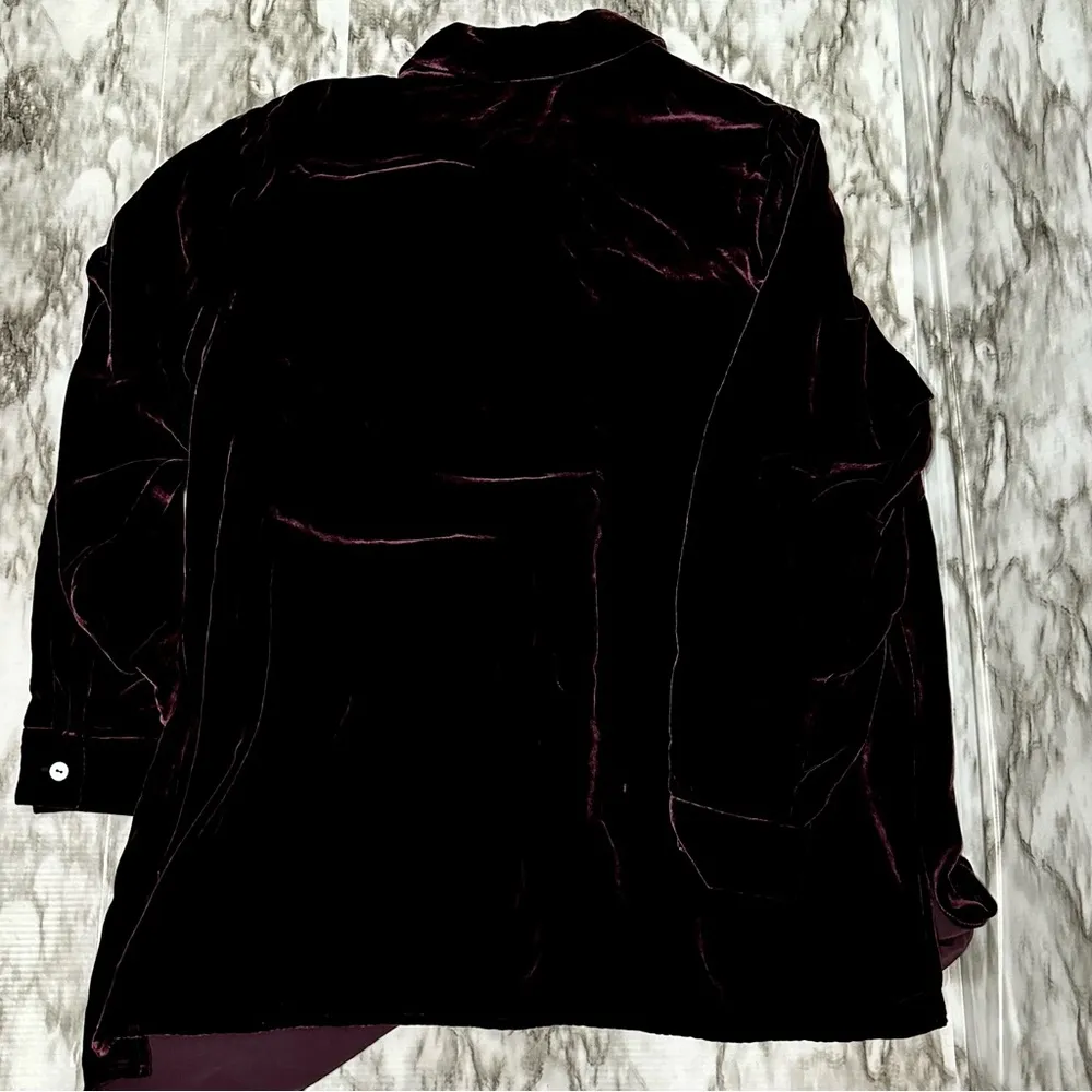 Lord & Taylor Purple Velvet Button Down Shirt Sz 18W Witchy Whimsigoth Vibrant - Image 8