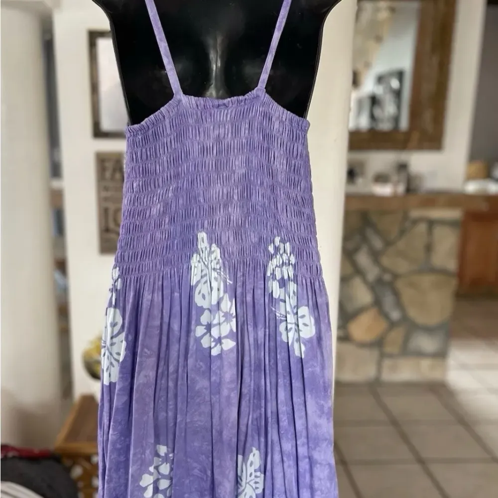 young fashion purple flowy summer dress one size - Image 3