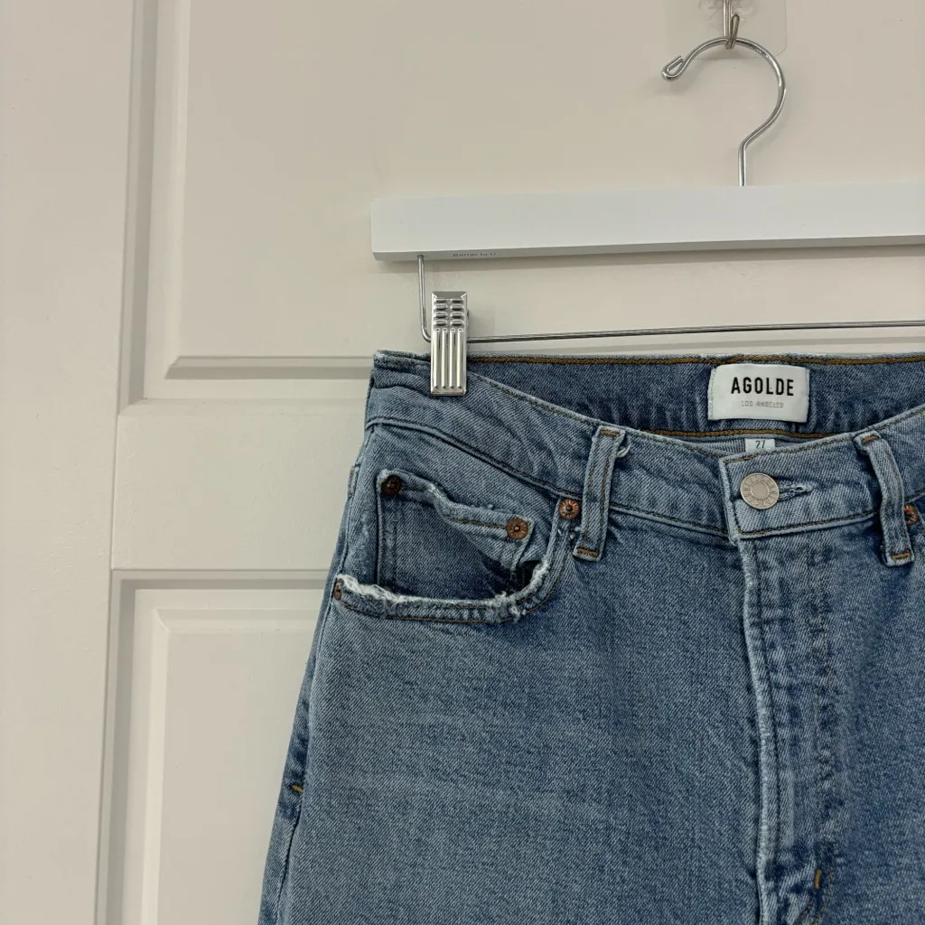 AGOLDE Wilder Mid Rise Comfort Straight Jeans Cascadia - Image 8