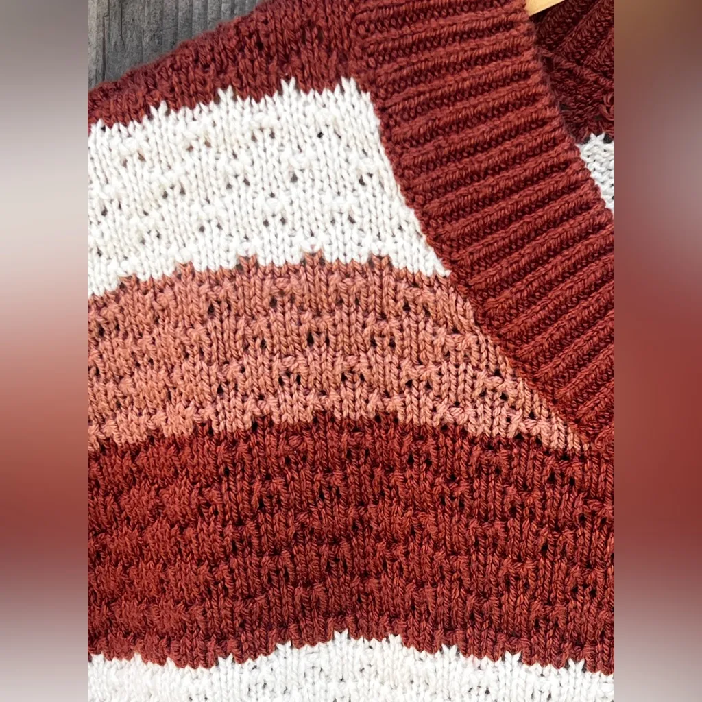 Hollister Textured Crewneck Striped Sweater - Image 5