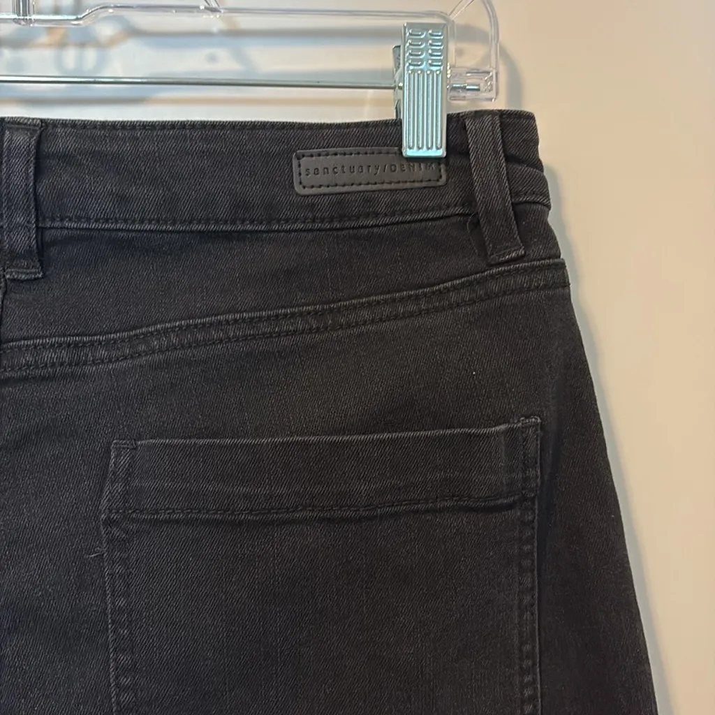 Sanctuary- Black Jeans Straight Leg Cargo Denim 30 - Image 7