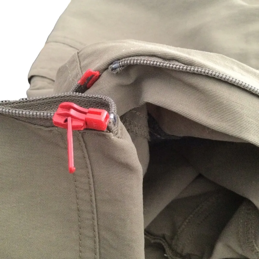 North Face Khaki Green Convertible Outdoor Activewear Pants/Shorts - Image 13