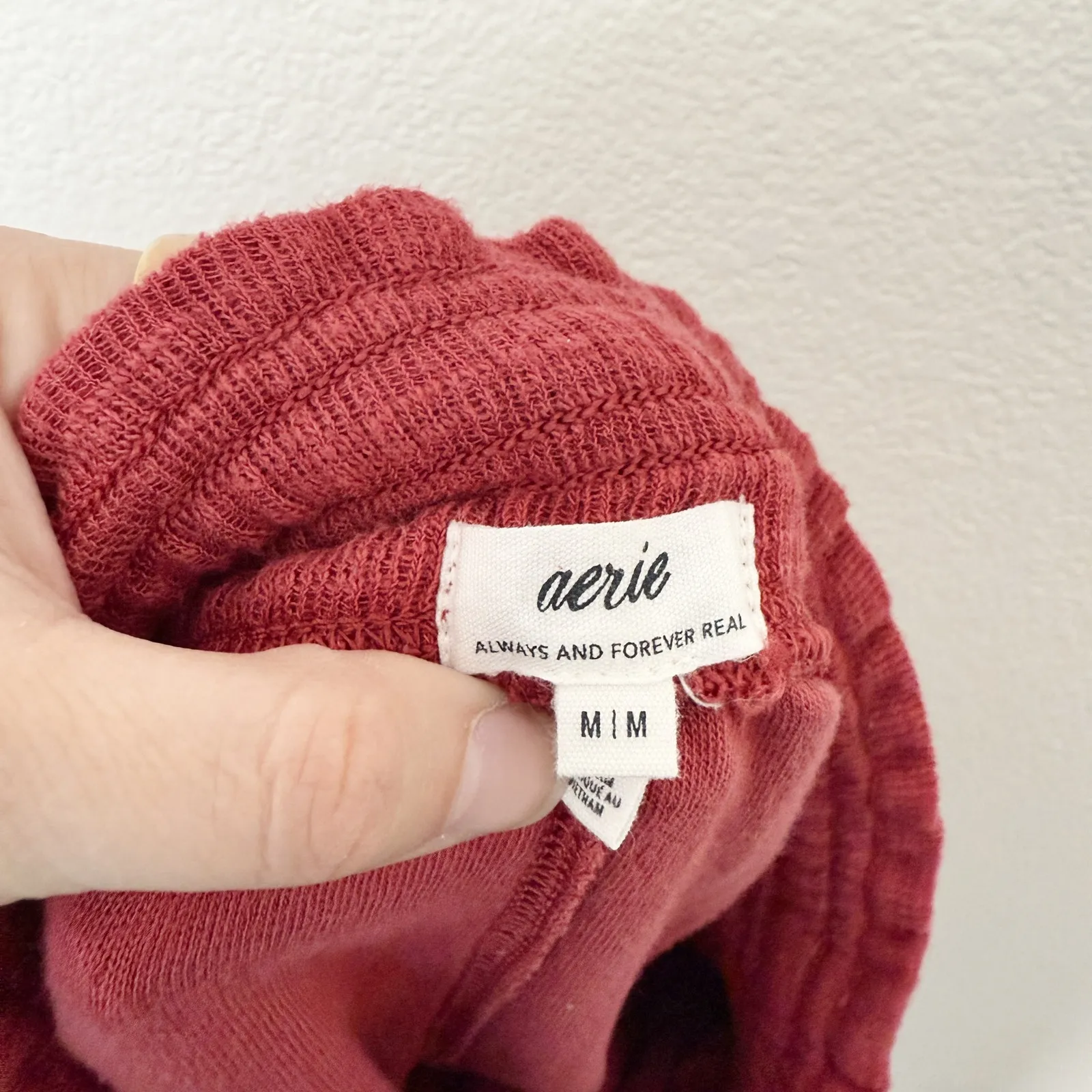 [Aerie] Red Endless Summer Shorts Summer Burgundy Lounge Sweatshorts Sz Medium M - Image 10